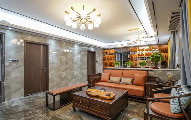 152㎡新中式四居室,古典與現(xiàn)代相互碰撞,感受高貴與典雅生活氣息